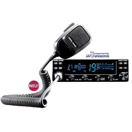 Preview: Midland 8001 Pro SSB CB-Funkgerät 4 Watt AM / FM, 12 Watt SSB